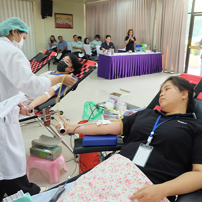 บริษัท มัลติแบกซ์ จำกัด (มหาชน) จัดกิจกรรมบริจาคโลหิต สำนักงานการนิคมแหลม