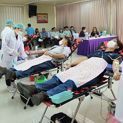 บริษัท มัลติแบกซ์ จำกัด (มหาชน) จัดกิจกรรมบริจาคโลหิต สำนักงานการนิคมแหลม