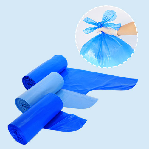 Garbage bag type with four ends for tying
